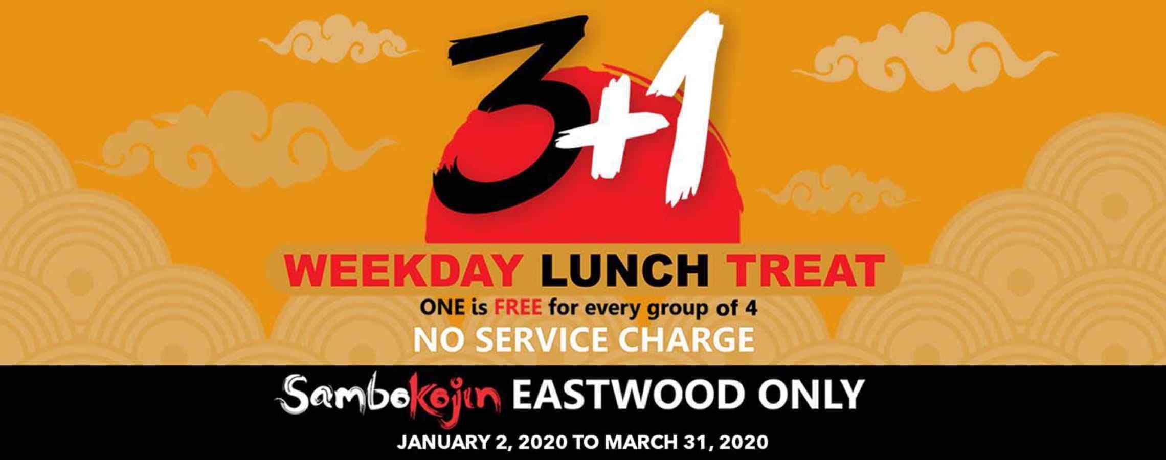 3+1 WEEKDAY LUNCH TREAT 